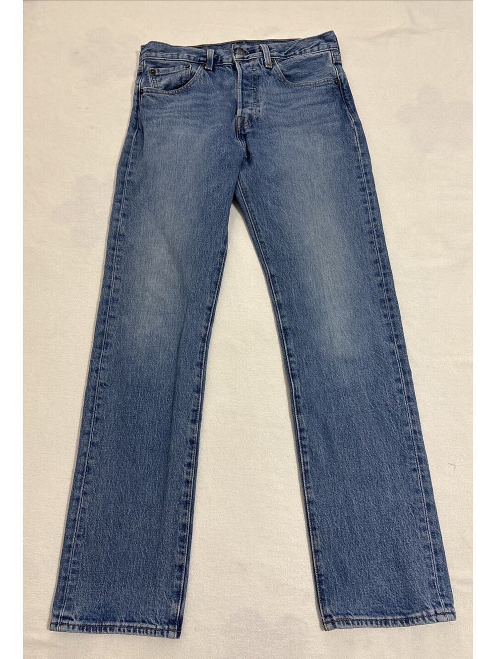Levi's 501 Original Fit Jeans Men's 30x30 Blue Button Fly Straight Distressed